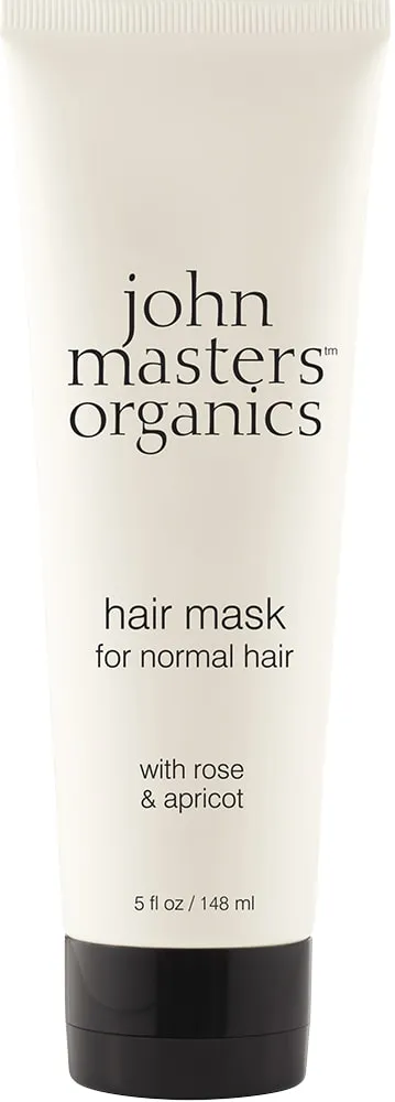 JOHN MASTERS ORGANICS ekologiška plaukų kaukė su rožėmis ir abrikosais normaliems plaukams