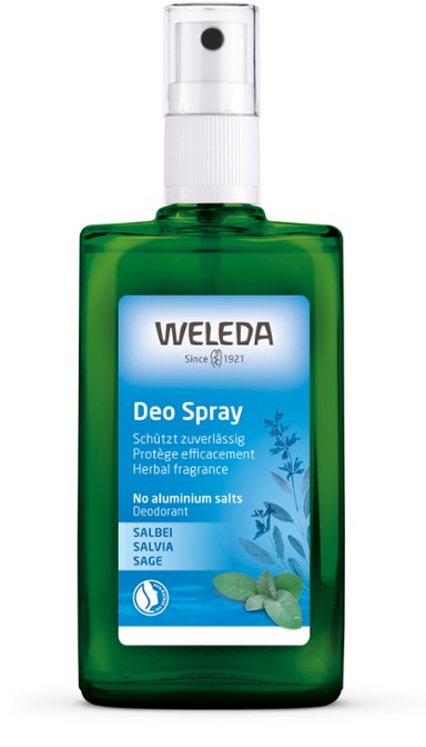 WELEDA Salvia Deodorant natūralus purškiamasis dezodorantas su šalavijais