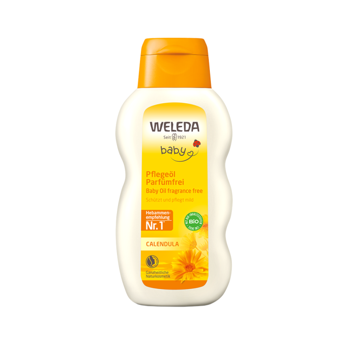 WELEDA Calendula Oil without fragrance natūralus vaikiškas bekvapis kūno aliejus su medetkomis