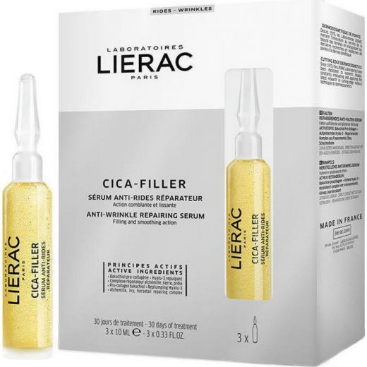 LIERAC Cica-Filler Anti-Wrinkle Repairing Serum raukšles užpildantis veido serumas