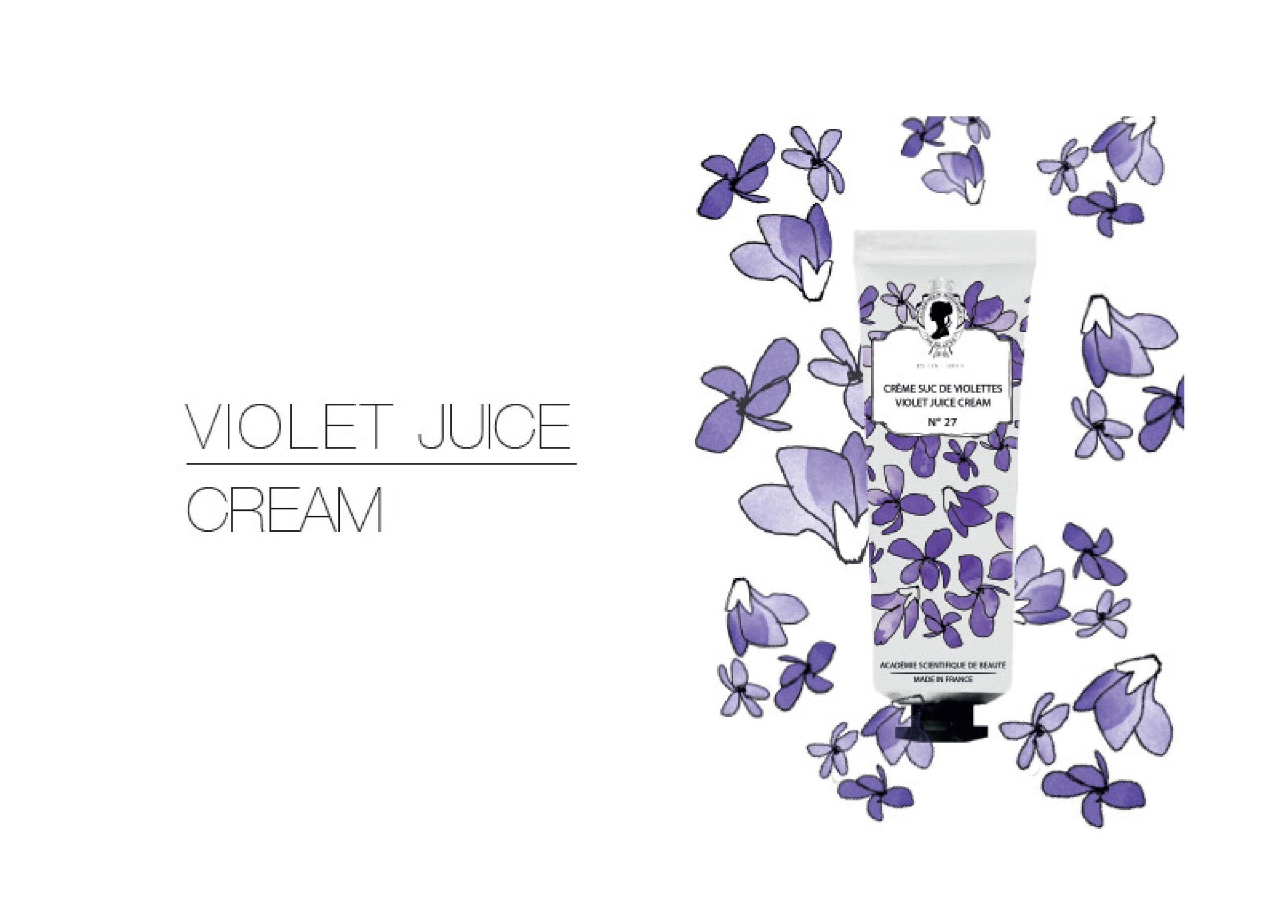 ACADEMIE Violet Juice Cream regeneruojantis ir gaivinantis kremas veidui, sausai ir normaliai odai, 50ml ACADEMIE