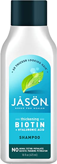 JASON natūralus šampūnas pažeistiems plaukams su biotinu