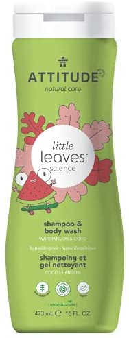 ATTITUDE natūralus šampūnas ir dušo gelis vaikams 2 IN 1 su arbūzų ir kokosų aromatu