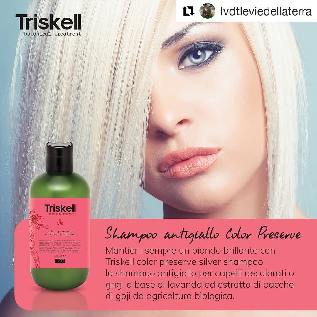 TRISKELL botanical treatment Gelsvą atspalvį slopinantis šampūnas dažytiems ar žiliems plaukams, 300 ml