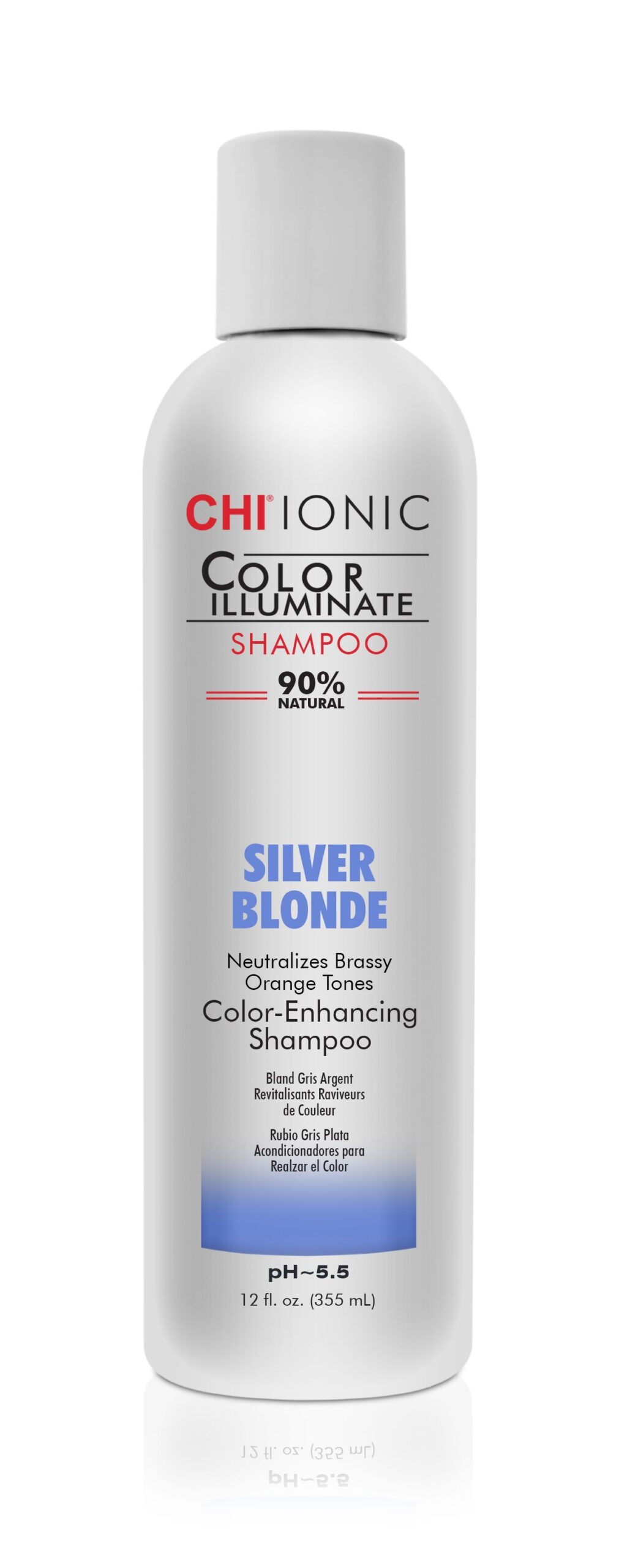FAROUK color illuminate Spalvą paryškinantis ir spindesį suteikiantis šampūnas, spalva sidabrinė blondinė Silver blonde, 355ml