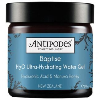 ANTIPODES Baptise H2O Ultra-Hydrating Water Gel Giliai drėkinantis vandeninis gelis, visų tipų veido odai, ypač sausai ir dehidratuotai, 60 ml