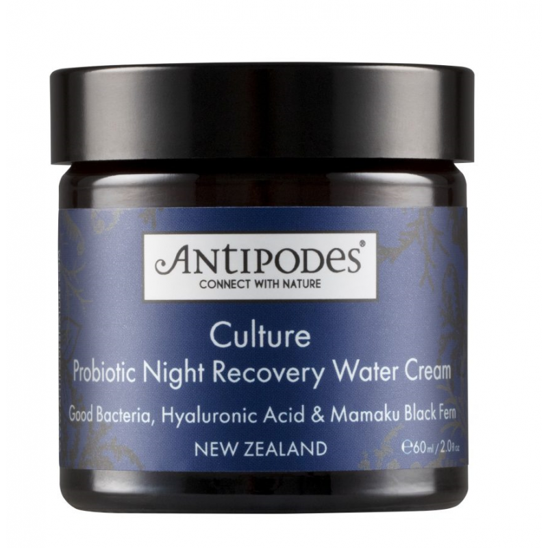 ANTIPODES Culture Probiotic Night Recovery Water Cream Natūralus naktinis atkuriamasis vandens kremas su probiotikais Culture, 60ml