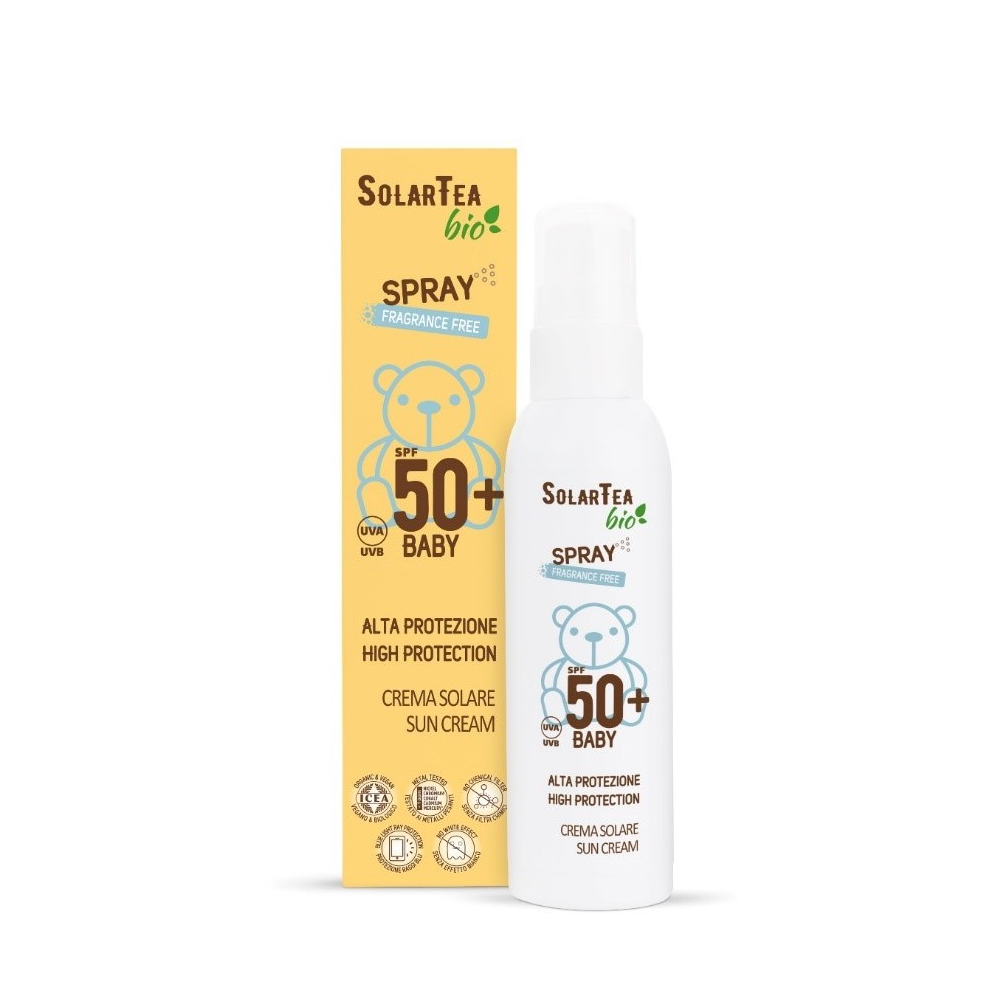 BEMA BABY SOLARTEA Bio Spray SPF 50+ Stiprios apsaugos purškiama priemonė nuo saulės vaikams