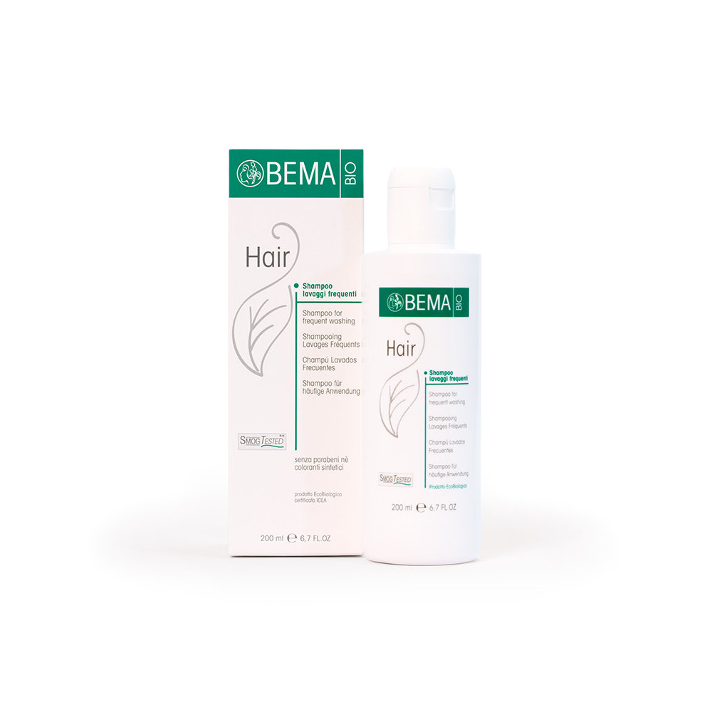 BEMA BIO HAIR Natūralus šampūnas dažnam plovimui "Bio Shampoo For Frequent Washing", 200 ml