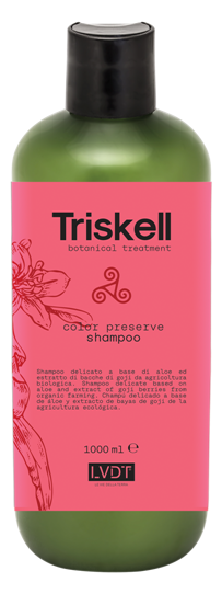 TRISKELL botanical treatment Spalvą apsaugantis šampūnas, 1000ml