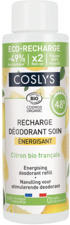 COSLYS natūralus energizuojantis dezodorantas moterims ir vyrams su citrina papildymas 100ml