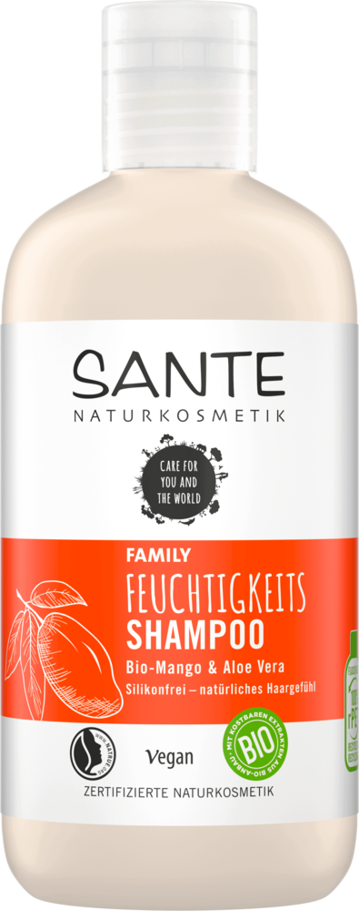 SANTE Family natūralus drėkinamasis šampūnas su mangais ir alavijais