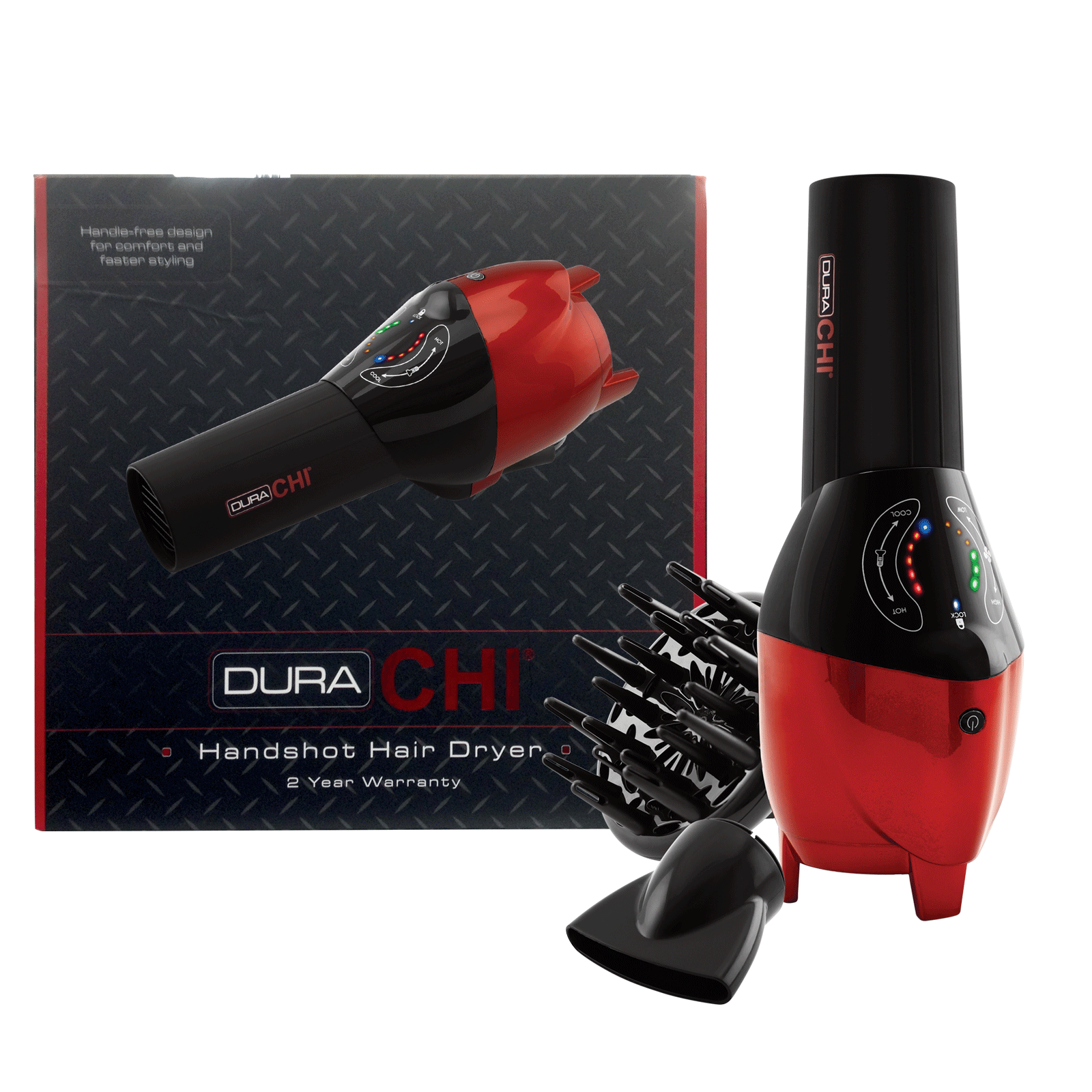 FAROUK CHI DURA CHI Hand Shot kompaktiškas plaukų džiovintuvas yra be rankenos 2000V galios