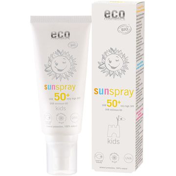 ECO cosmetics ekologiškas apsauginis mineralinis purškiklis nuo saulės vaikams SPF 50+