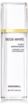 KEENWELL REGE-WHITE ENERGIZING FLUID - energizuojantis fluidas su AHA rūgštimis raginio sluoksnio eksfolijacijai pigmentinių dėmių naikinimui, 40ml