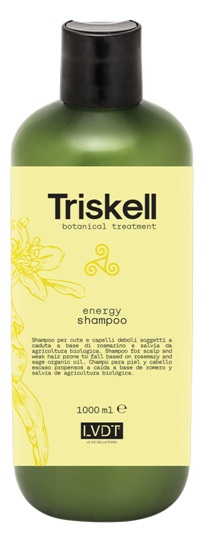 TRISKELL botanical treatment Energizuojantis šampūnas nuo plaukų slinkimo, 1000ml