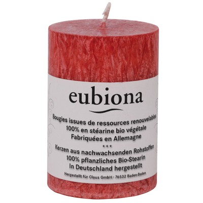 EUBIONA Ekologiško stearino žvakė, raudona