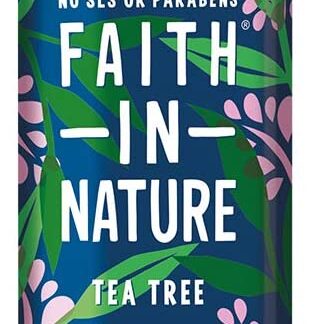 FAITH IN NATURE natūralus prausiklis su arbatmedžių aliejumi, 400ml