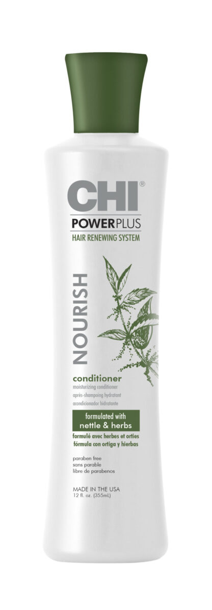 FAROUK CHI PowerPlius Maitinantis plaukus kondicionierius, silpniems plaukams, 355 ml