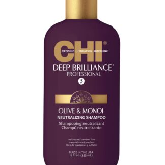 FAROUK CHI Deep Brilliance blizgesio suteikiantis šampūnas su alyvuogių ir Monoi aliejais, 355ml