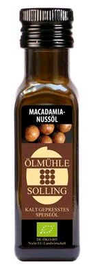 Ölmühle Solling Ekologiškas makadamijos riešutų aliejus odai, mitybai ir gydymui, 100ml