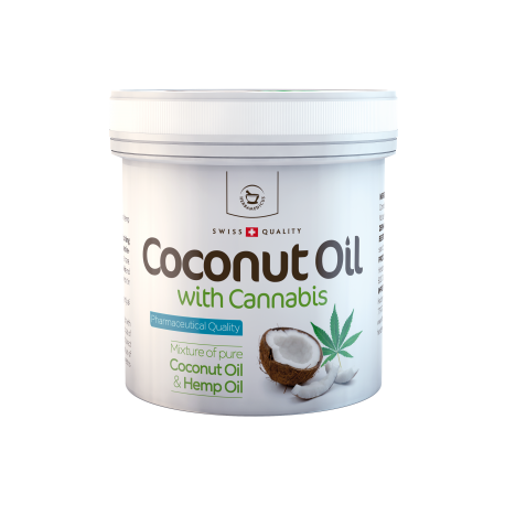 HERBAMEDICUS Coconut Oil  natūralus kokosų aliejus su kanapėmis, tinka jautriai odai, 250ml