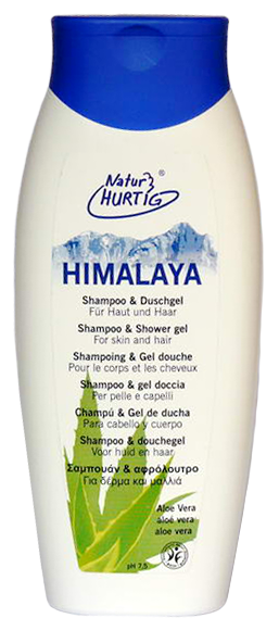 Natur Hurtig natūralus šampūnas ir kūno prausiklis su Himalajų druska ir alavijais, 250 ml