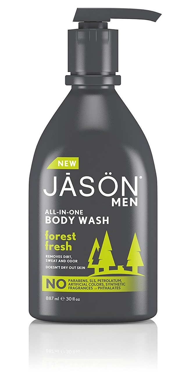 JASON Men All in One Body Wash Forest Fresh natūralus veido kūno ir plaukų prausiklis vyrams