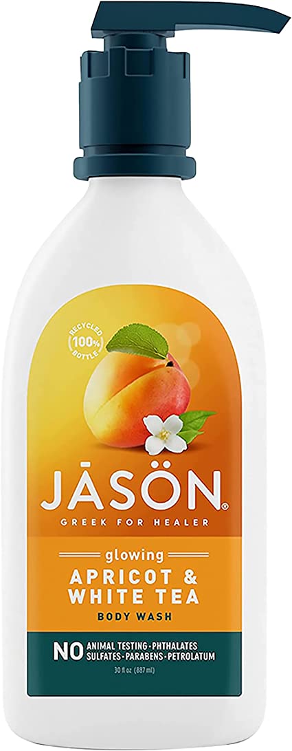 JASON Natūralus odą skaistinantis dušo gelis su abrikosais, 887 ml