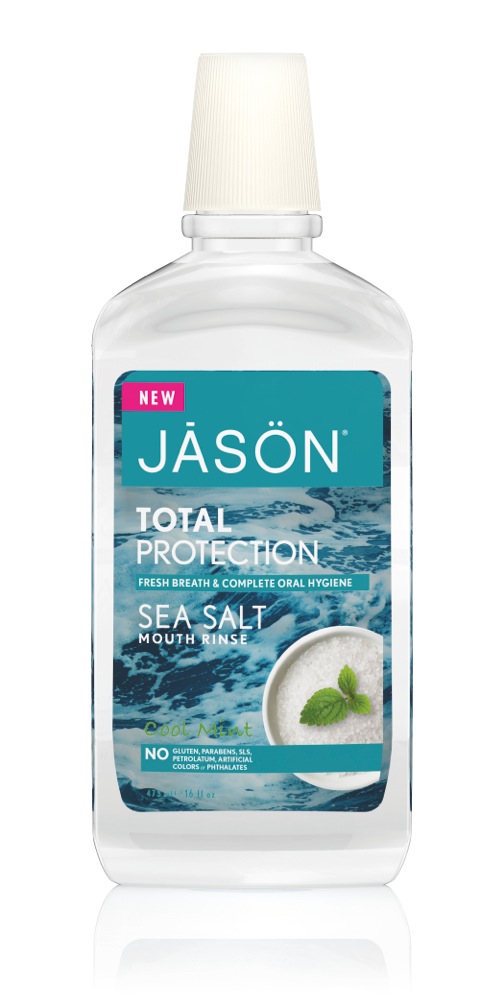 JASON natūralus stiprinamasis burnos skalavimo skystis Sea Salt, 474 ml