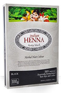 INDIAN HENNA 100% natūralūs indiški augaliniai plaukų dažai Chna, juoda, 100g