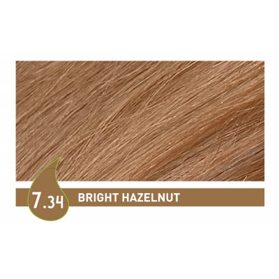 Naturtint Phergal laboratorios ilgalaikiai plaukų dažai be amoniako, šviesus riešutas, BRIGHT HAZELNUT 7.34, 165 ml