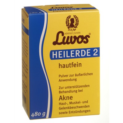 LUVOS Heilerde 2 hautfein Natūralus molis išorinėms procedūroms, nuo aknės, nuo alergijos, 480 g