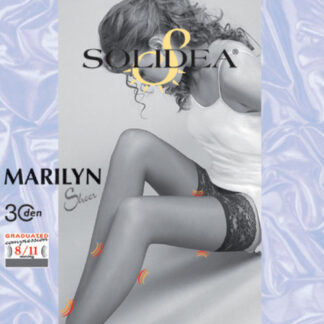 SOLIDEA Marilyn 30 Sheer kompresinės kojinės iki pusės šlaunų, 6 spalvos, 4 dydžiai
