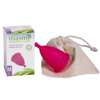 MASMI Hipoalerginė ekologiška Menstruacinė daugkartininio naudojimo taurelė, dydis M, jaunesnėms nei 25 metų
