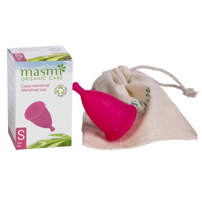 MASMI Hipoalerginė ekologiška Menstruacinė daugkartininio naudojimo taurelė, dydis S, jaunesnėms nei 18 metų