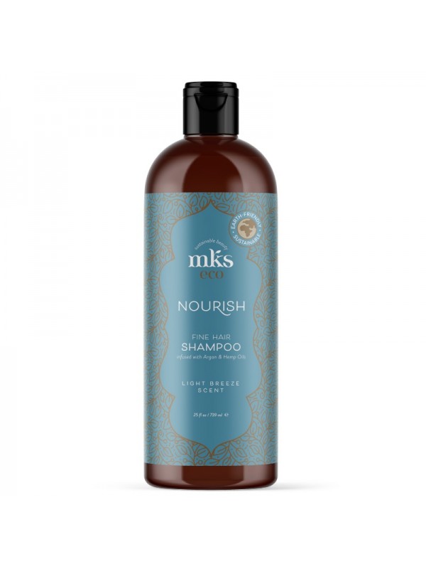 MKS eco NOURISH SHAMPOO LIGHT BREEZE ekologiškas maitinantis šampūnas ploniems plaukams, 739ml