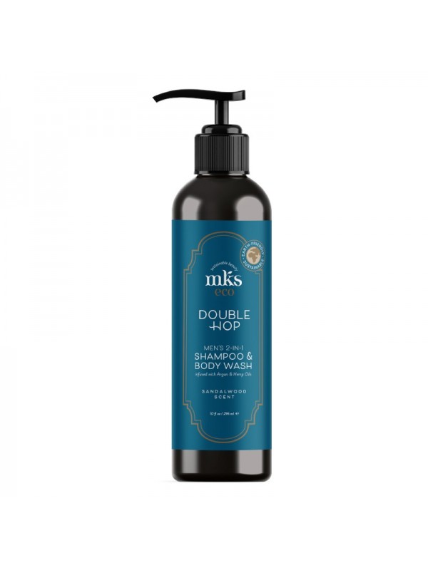 MKS eco ekologiškas DOUBLE HOP vyriškas šampūnas ir prausiklis, 296 ml