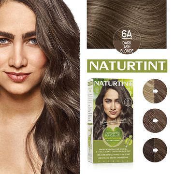 NATURTINT® ilgalaikiai plaukų dažai be amoniako, DARK ASH BLONDE 6A, 165 ml