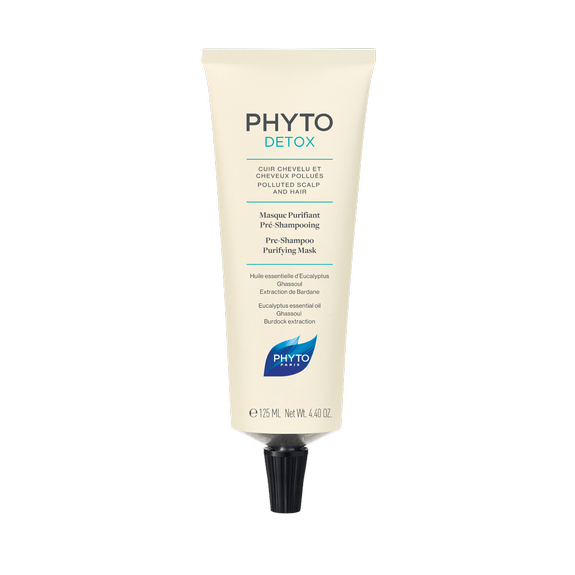 PHYTO PHYTODETOX MASK PRE-SHAMPOO PURIFYING MASK detoksikuojanti kaukė prieš plaukų plovimą, 125ml
