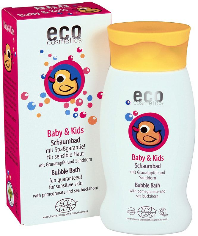 ECO cosmetics ekologiškos putos voniai kūdikiams ir vaikams su granatais ir šaltalankiais, 200ml