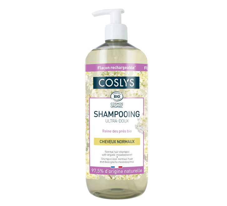 Coslys natūralus šampūnas normaliems plaukams su ekologiškų vingiorykščių ekstraktu, 1 litras
