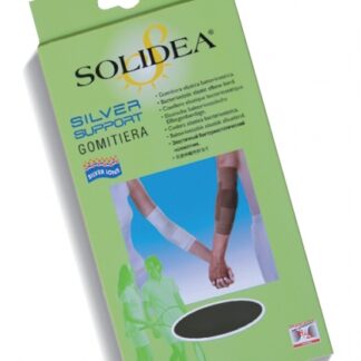 SOLIDEA Silver Support GOMITIERA elastinis alkūnės raištis, sportuojant, nuo traumų, juoda, kūno spalva