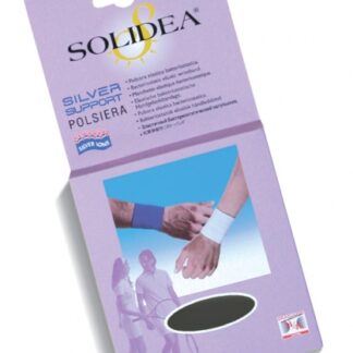 SOLIDEA Silver Support elastinis riešo raištis, sportuojant, nuo traumų, juoda, balta
