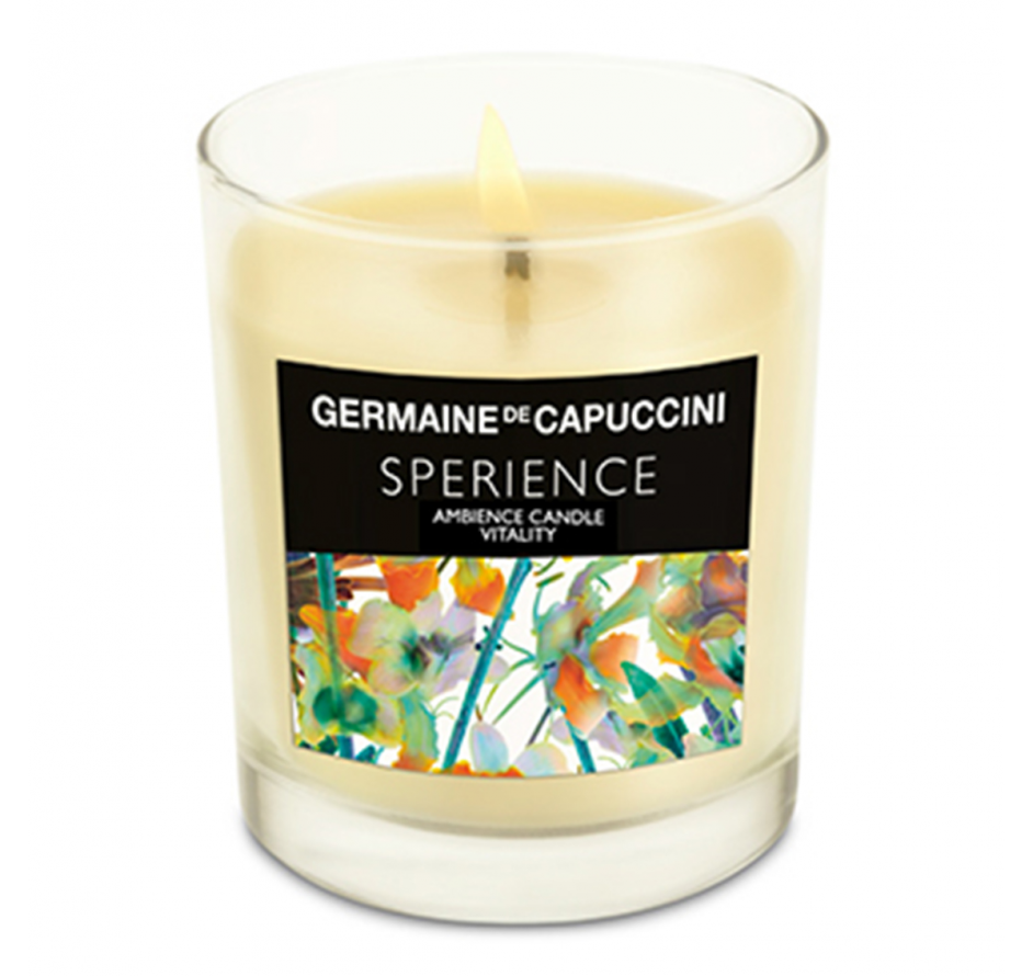 GERMAINE DE CAPUCCINI SPERIENCE VITALITY Aromaterapinė energijos suteikianti žvakė