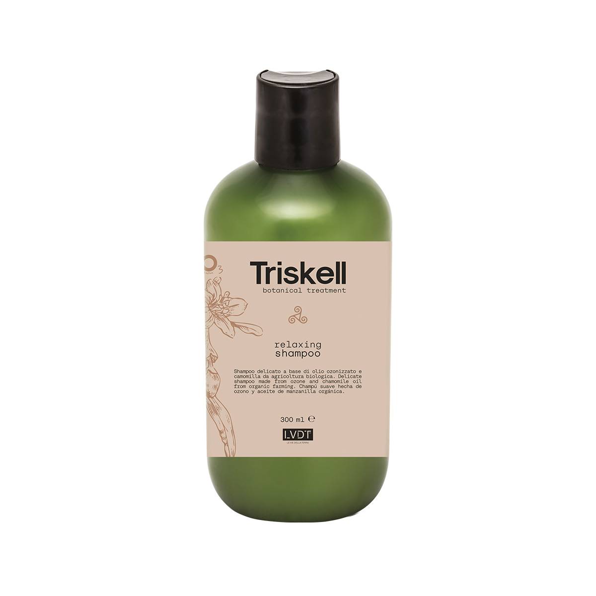 TRISKELL botanical treatment atpalaiduojantis šampūnas sudirgusiai galvos odai