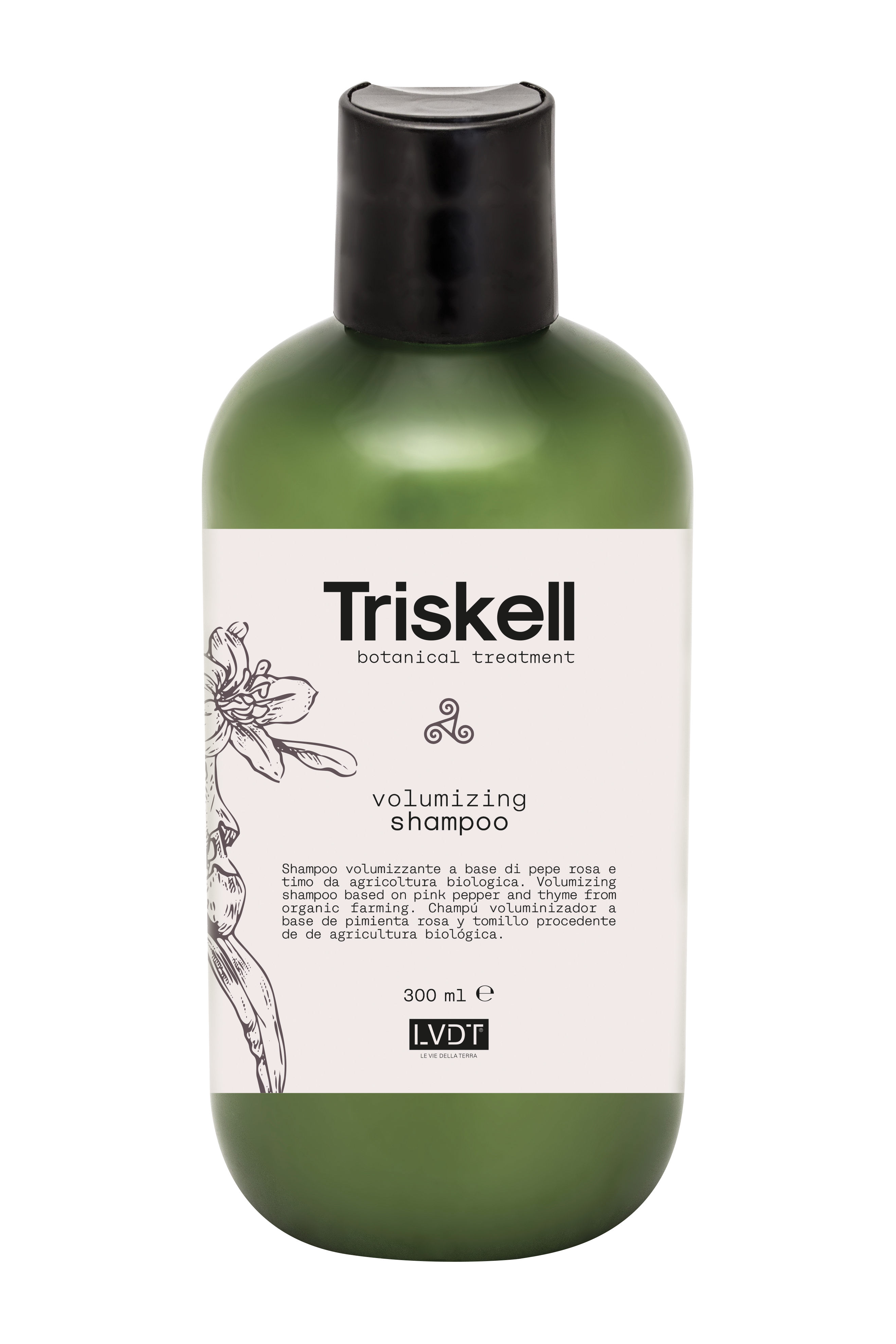 TRISKELL botanical treatment Apimties suteikiantis šampūnas, 300ml