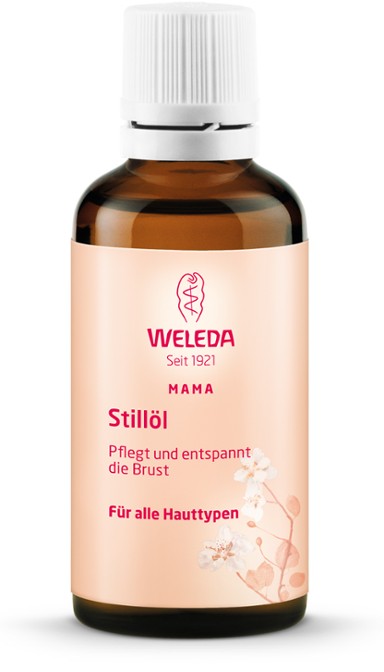 WELEDA Breast feeding oil natūralus Laktaciją skatinantis masažo aliejus maitinančioms mamoms krūtinei, 50ml