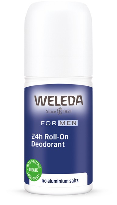 WELEDA MEN 24h Roll-On Deodorant natūralus rutulinis 24 val. poveikio dezodorantas vyrams, 50ml - 2 VIENETAI !