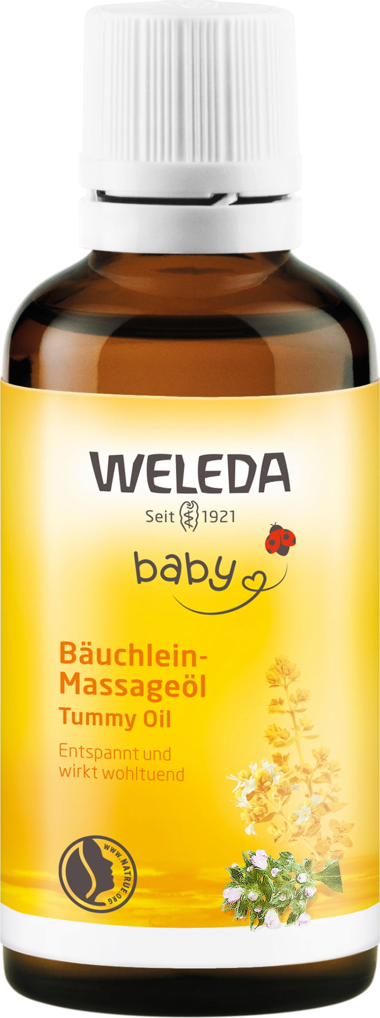 WELEDA Baby Tummy Oil natūralus aliejus kūdikiams nuo pilvo pūtimo masažui